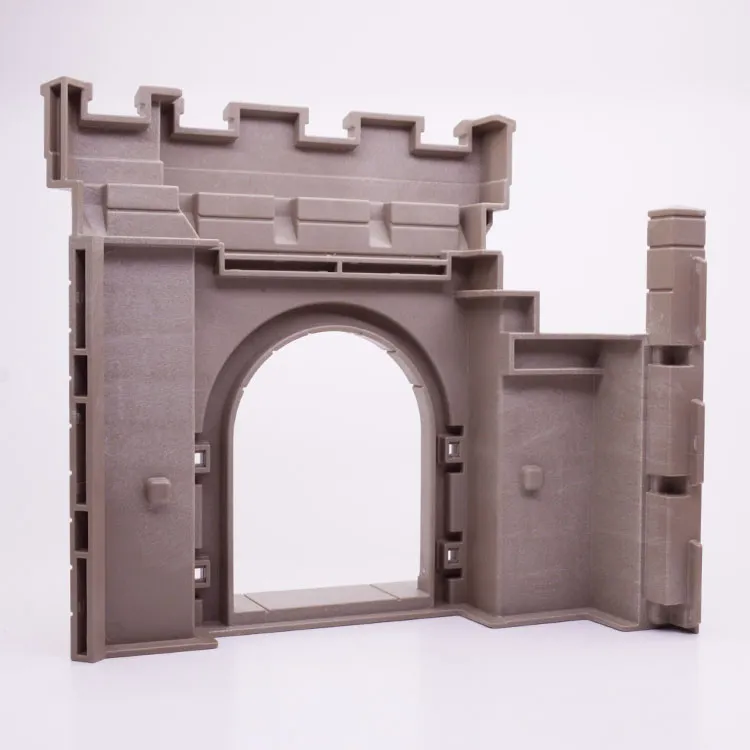 Onderdeel Playmobil 30227653 Kasteelmuur Met deuropening - Grijs