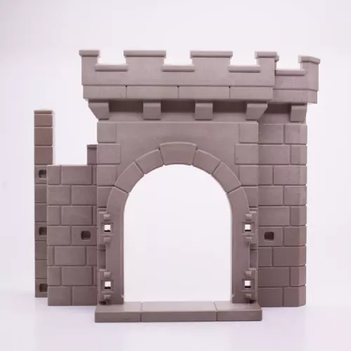 Playmobil 30227653 Burgmauer Mit tueroeffnung - Grau