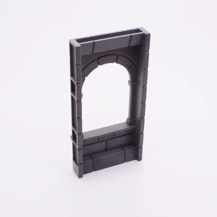 Onderdeel Playmobil 30243290 Kasteelmuur 60x120mm m venster - Grijs (Donker)