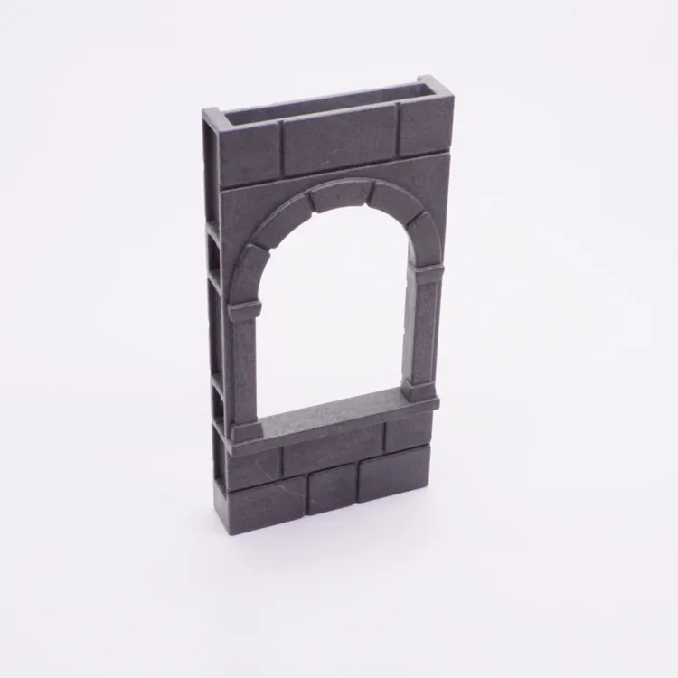 Onderdeel Playmobil 30243290 Kasteelmuur 60x120mm m venster - Grijs (Donker)