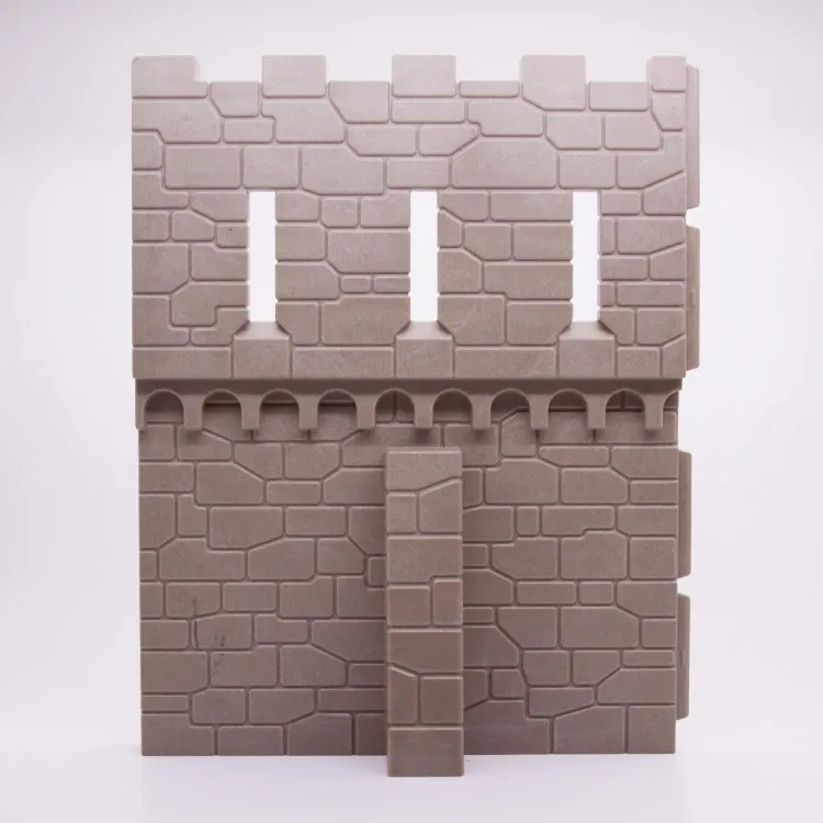 Spare part Playmobil 30518510-11 Castle wall 1 of 2 - Grey