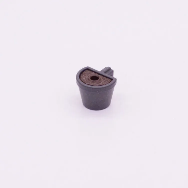Playmobil 30056542 Bloempot, half-rond met haak - Donkergrijs - Playmobil onderdeel