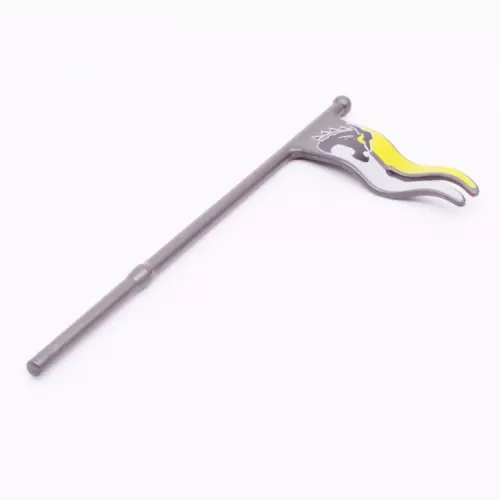 Playmobil 30632674 Wimpel flagge (nicht gerade) Mit druck - Grau