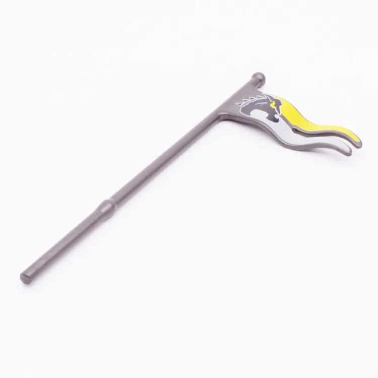 Onderdeel Playmobil 30632674-bent Wimpel (niet recht) Met print(s) - Grijs