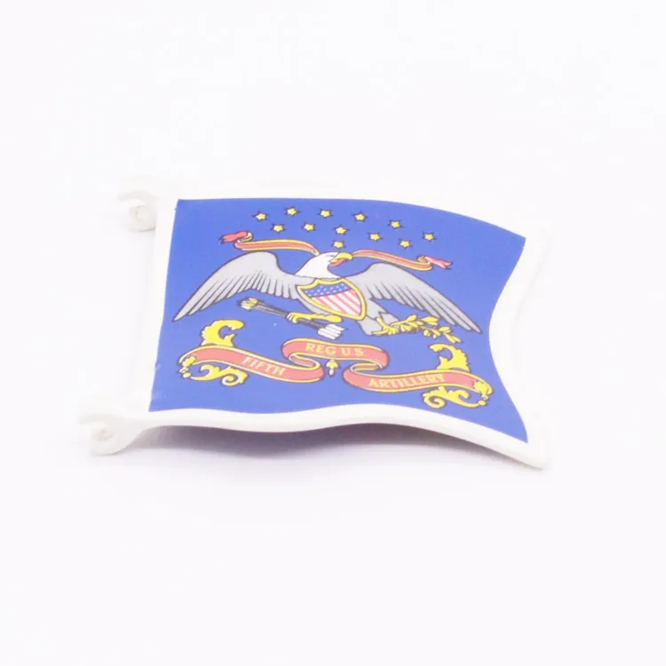 Spare part Playmobil 30639830 Flag wavy With print(s) - White