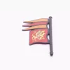Spare part Playmobil 30646293 Flag With scratches With print(s) - Black