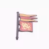 Spare part Playmobil 30646293 Flag With scratches With print(s) - Black