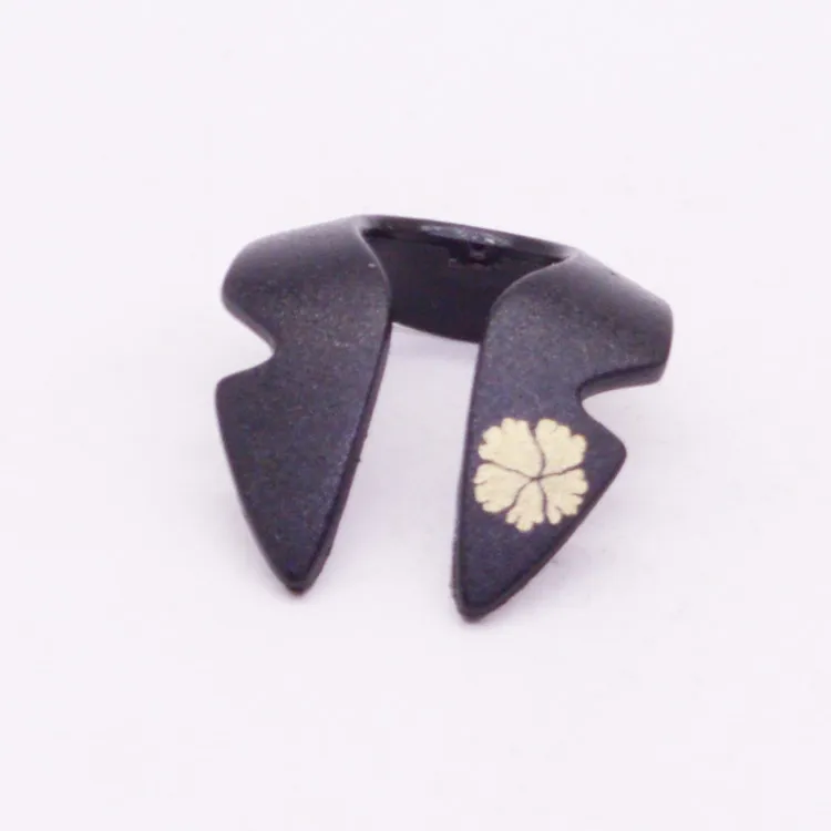 Onderdeel Playmobil 30637442 Jas lapels Gouden bloem - Zwart