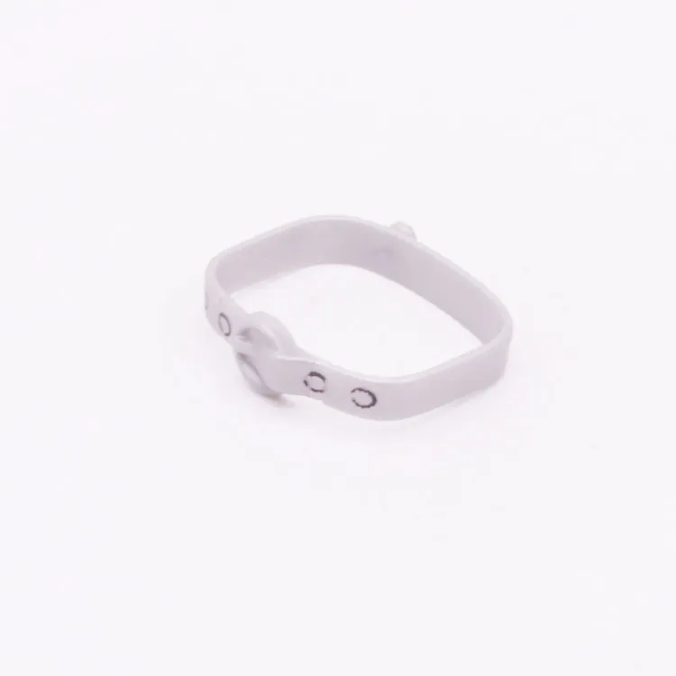 Spare part Playmobil 90000263 Belt with peg With print(s) - Grey