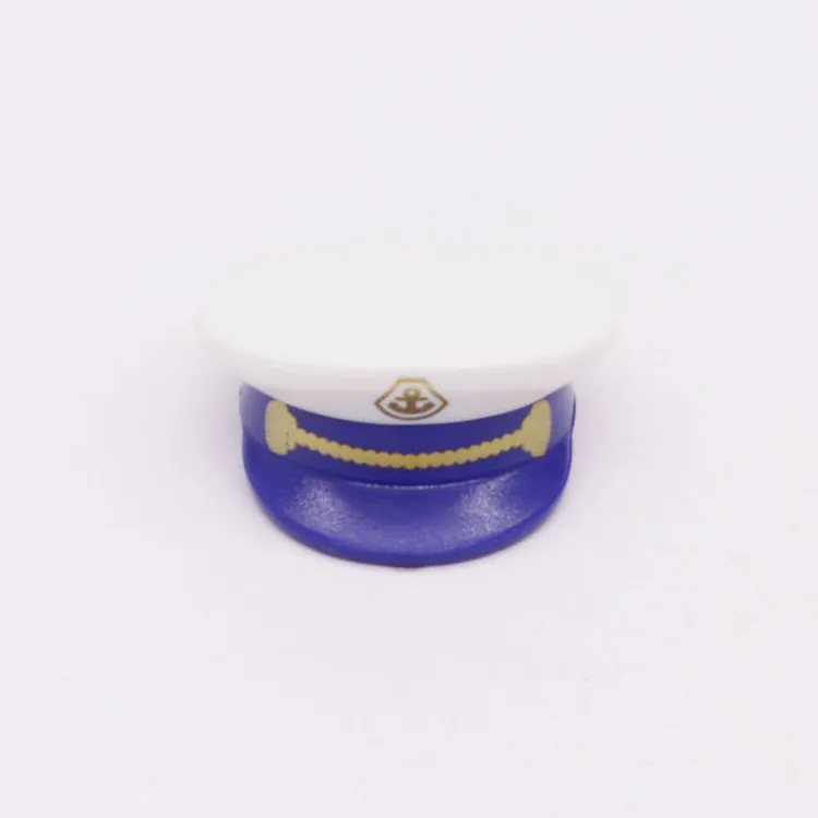 Ersatzteil Playmobil 30627482 Schirmmütze Kapitän - Weiss Blau