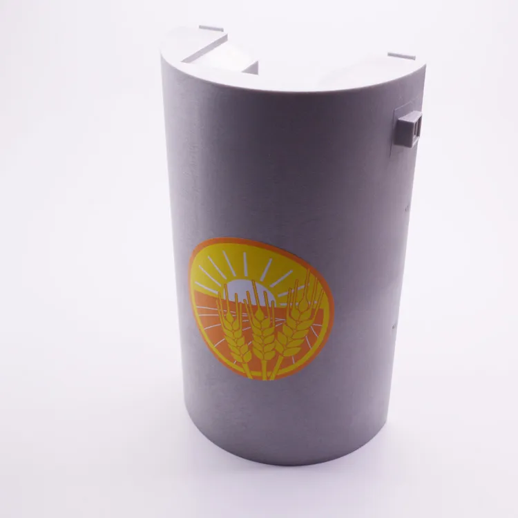 Spare part Playmobil 30465362-11 Silo Tower 1/2 With sticker(s) - Grey