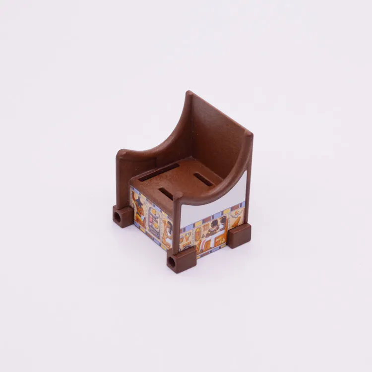 Onderdeel Playmobil 30619630-01 Troonstoel Compleet Met sticker(s) - Bruin
