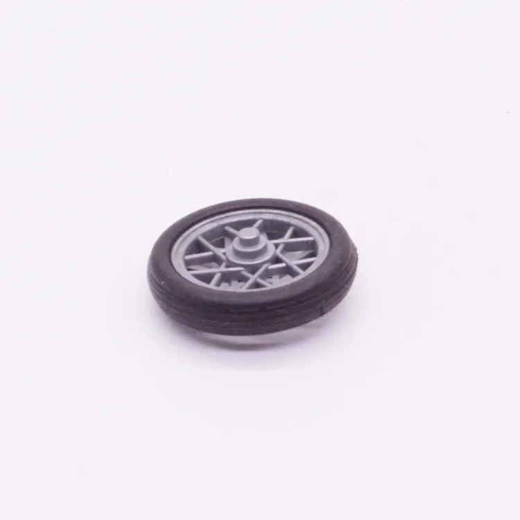 Spare part Playmobil 30052500 Rim with tire D28x6mm - Grey