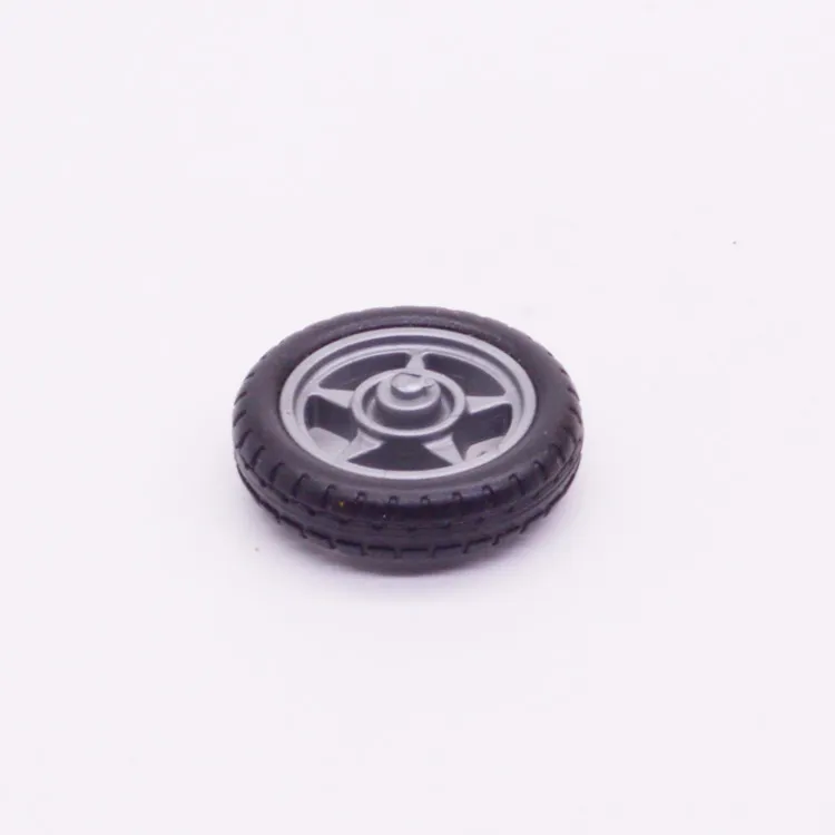 Spare part Playmobil 30204830 Rim with tire D30x6mm - Grey