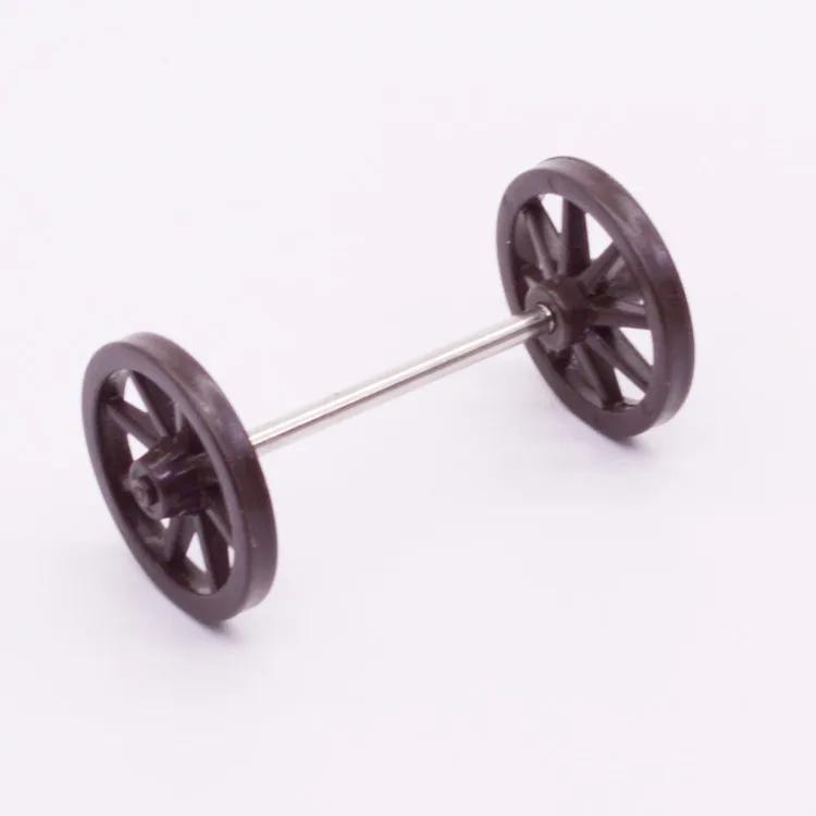 Spare part Playmobil 30650572 Axle with wheels D25 x l45mm - Brown