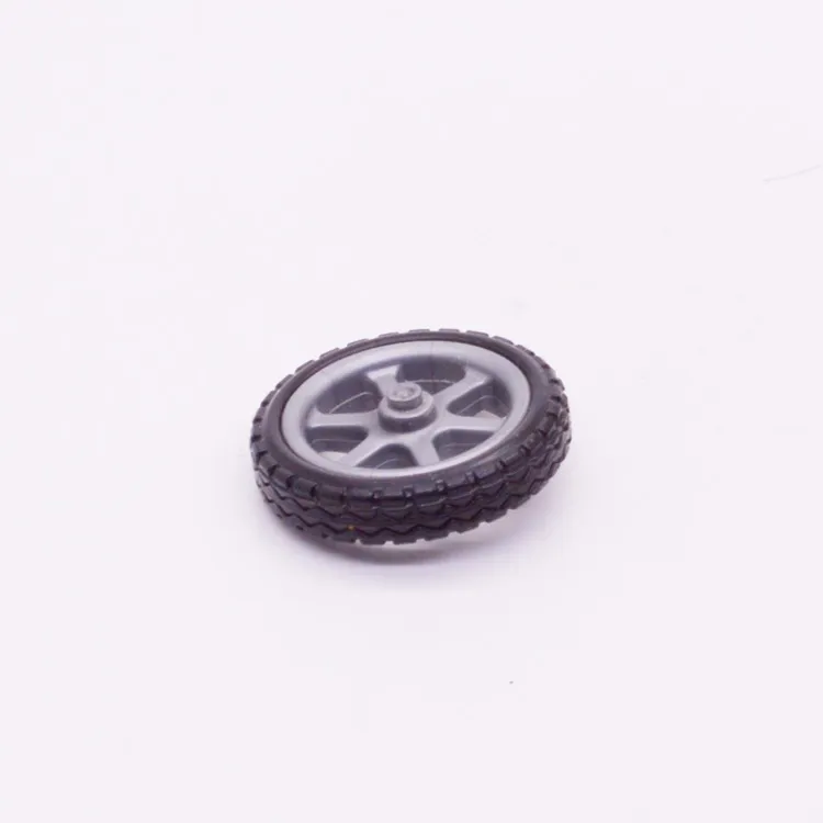 Spare part Playmobil 3065331x Rim with tire D28x6mm - Grey