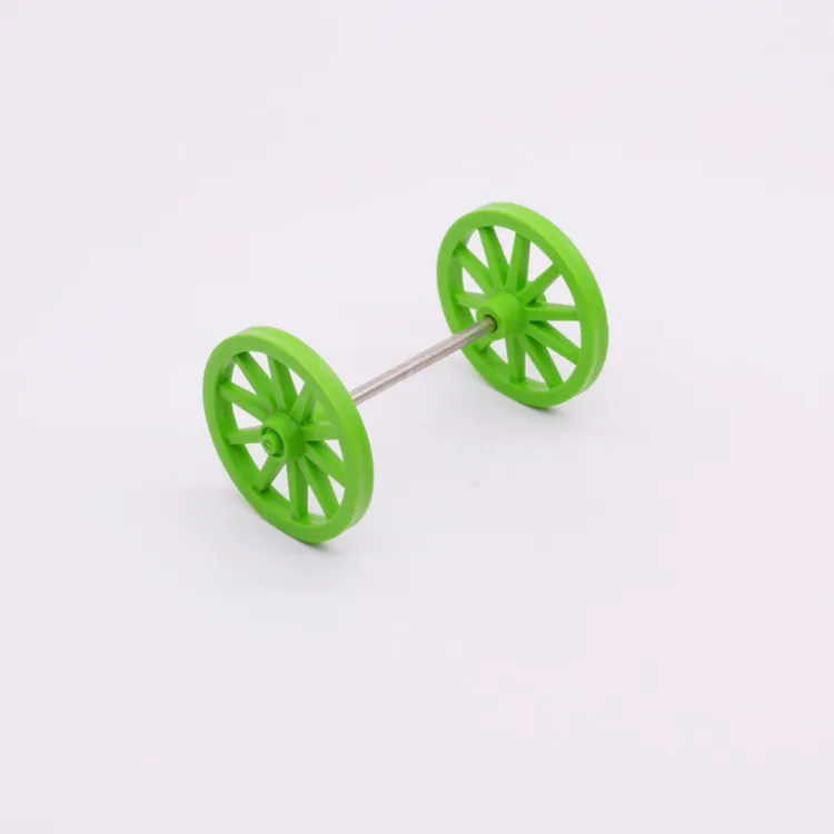 Spare part Playmobil 30658960 Axle with wheels - Green