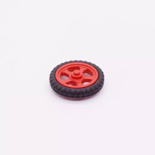 Playmobil 30821980 Rim with tire D25x4mm - Red