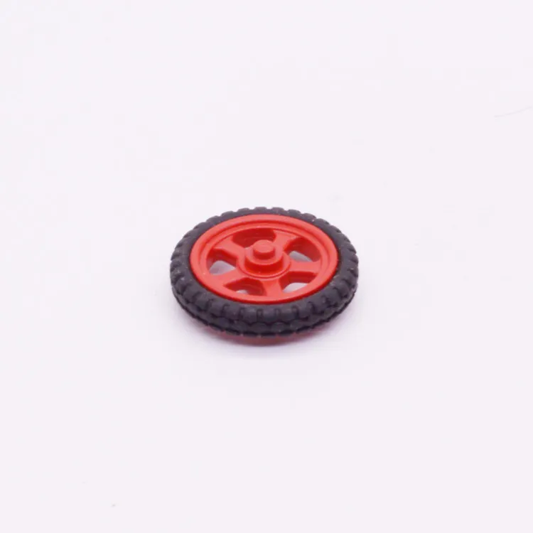 Spare part Playmobil 30821980 Rim with tire D25x4mm - Red