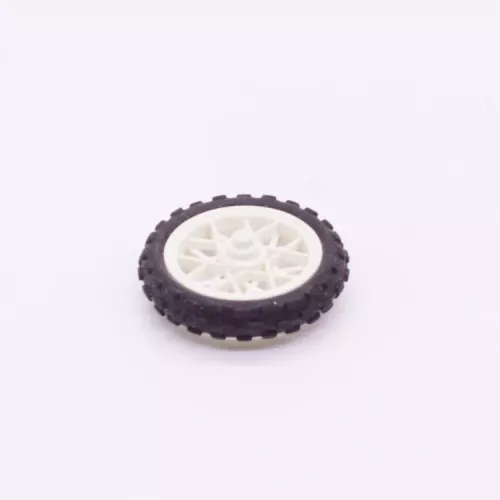 Playmobil 30823720-30821190 Rim with tire D30x5mm - White