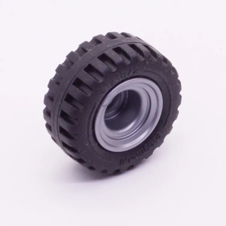 Spare part Playmobil 30824460 Rim with tire D41x18/2mm - Grey