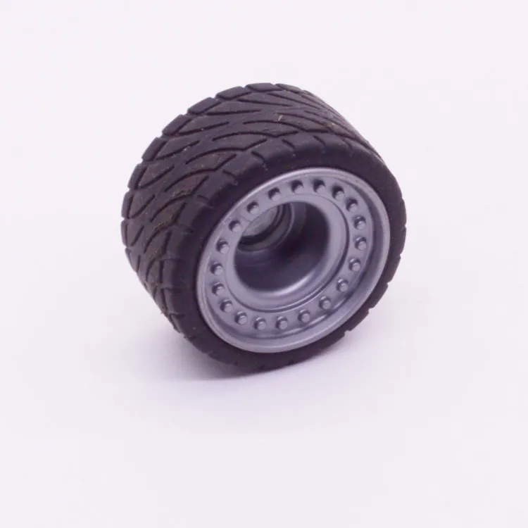 Spare part Playmobil 30825340-30280270 Rim with tire Racing  d34x18/1mm - Grey